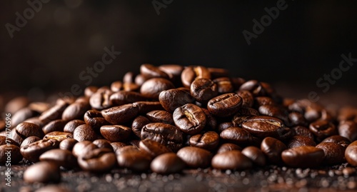 coffee bean pile for black background  vibrant stage backdrops