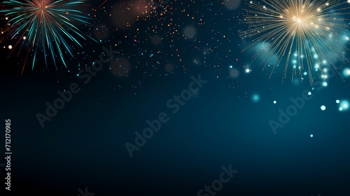 Beautiful fireworks background at night for holiday decoration