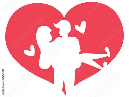 Romantic People Silhouette Valentine Day
