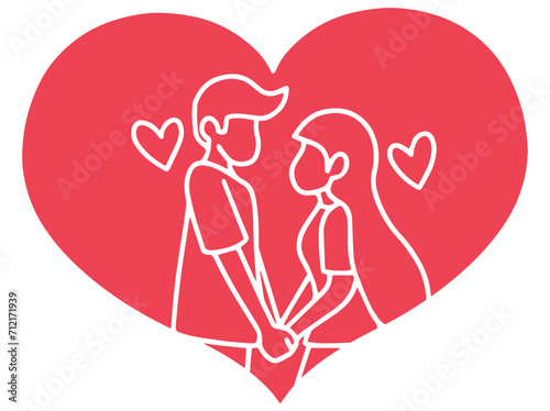 Couple or Human Lover Illustration
