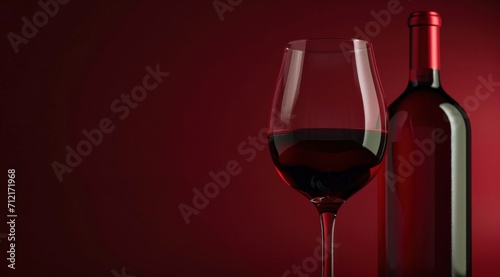 a glass of red wine on a table with cranberries on the top
