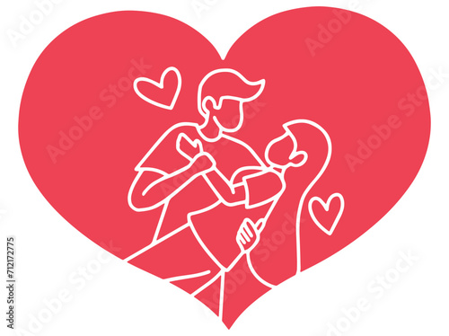 Couple or Human Lover Illustration
