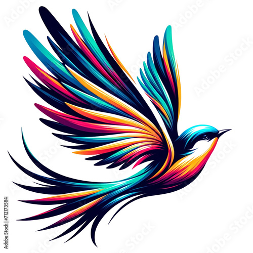 Beautiful colourful bird of paradise