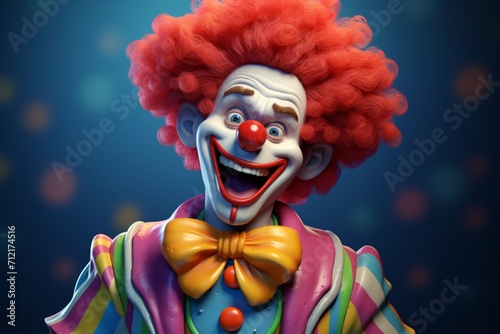 Cartoon character illustration of a clown