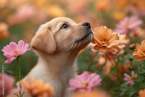 Labrador puppies on the lawn