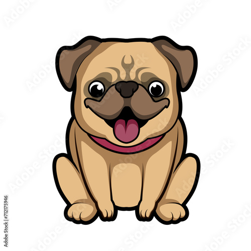 Captivating Cute Kawaii Pug Mascot