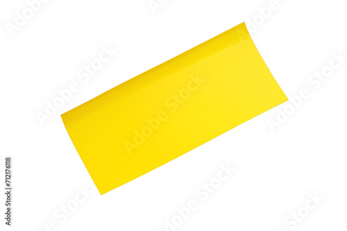 Yellow sticky notes with blank paper, business message, and office design