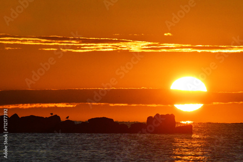 Cuadro en lienzo Alba a Cesenatico