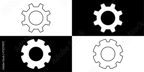 Setting Icon sets. Cog Settings Icon Symbol vector illustration