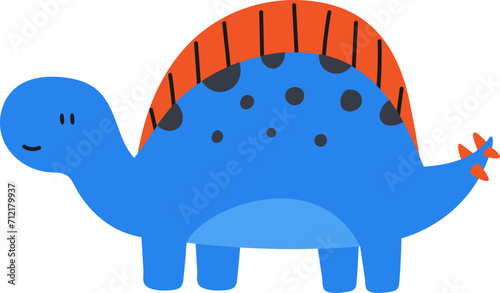 Cute Colorful Cartoon Dinosaur