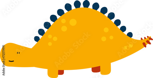 Cute Colorful Cartoon Dinosaur