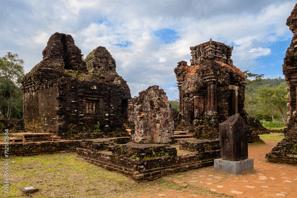 Naklejka premium My Son Sanctuary ruined Shaiva Hindu temples in central Vietnam
