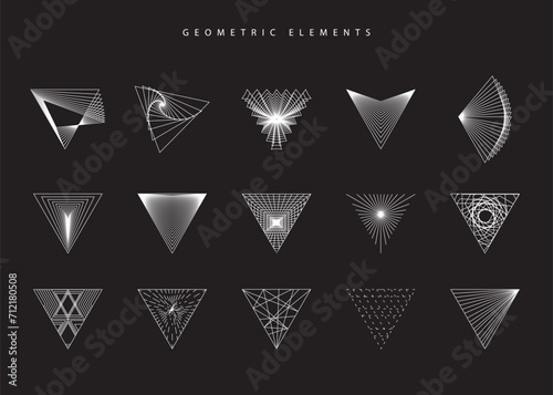 Cyber ​​neo futuristic grid 3d mesh objects and shapes wireframe wavy geometric perspective flat