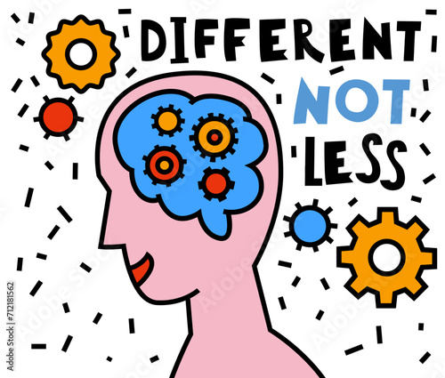 Human mind and experience diversity. Neurodiversity, autism acceptance.