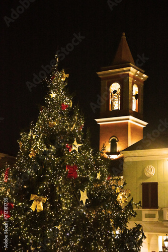 Albero di Natale e campanile, Cesenatico