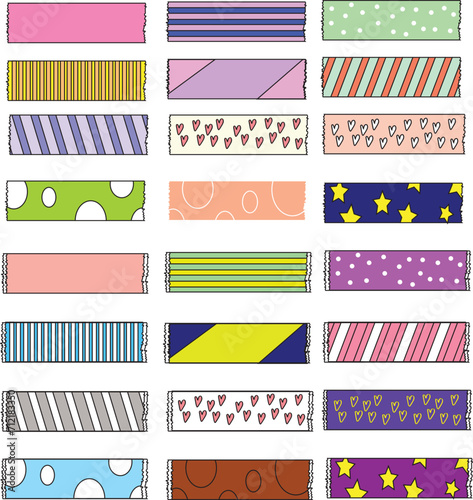 Aesthetic adhesive tape paper collection
