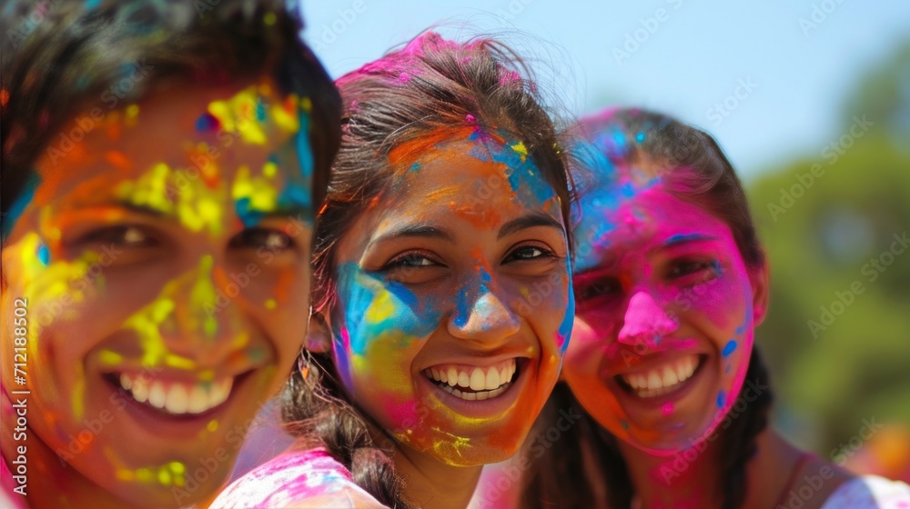 Family, friends, and vibrant colors come together in a joyous Holi gathering