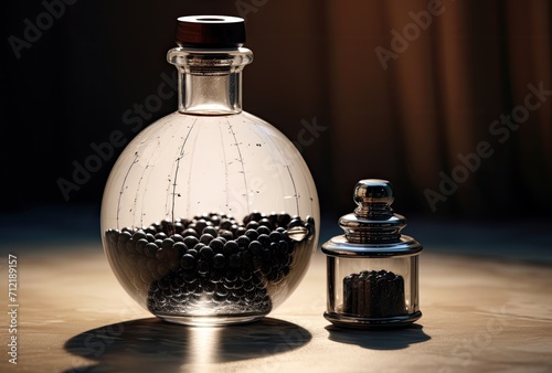 short neck glass perfume bottle