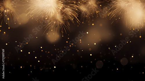 Beautiful creative holiday background with fireworks and sparkles