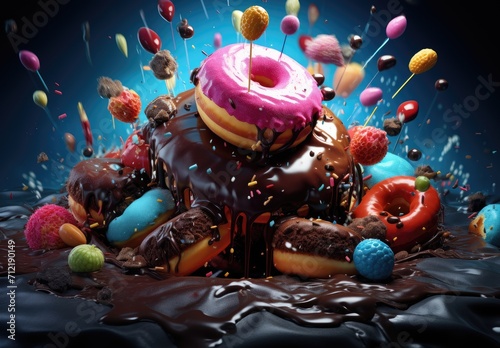 donuts chocolate cake cupcake