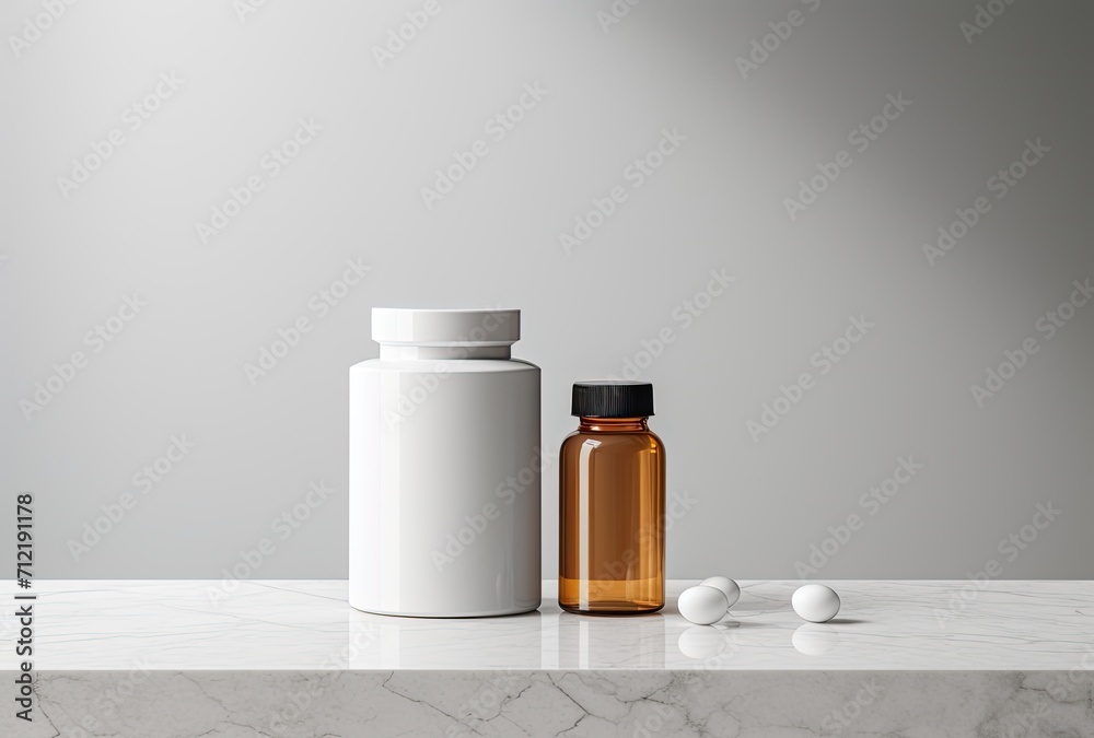 Pill bottle on the table
