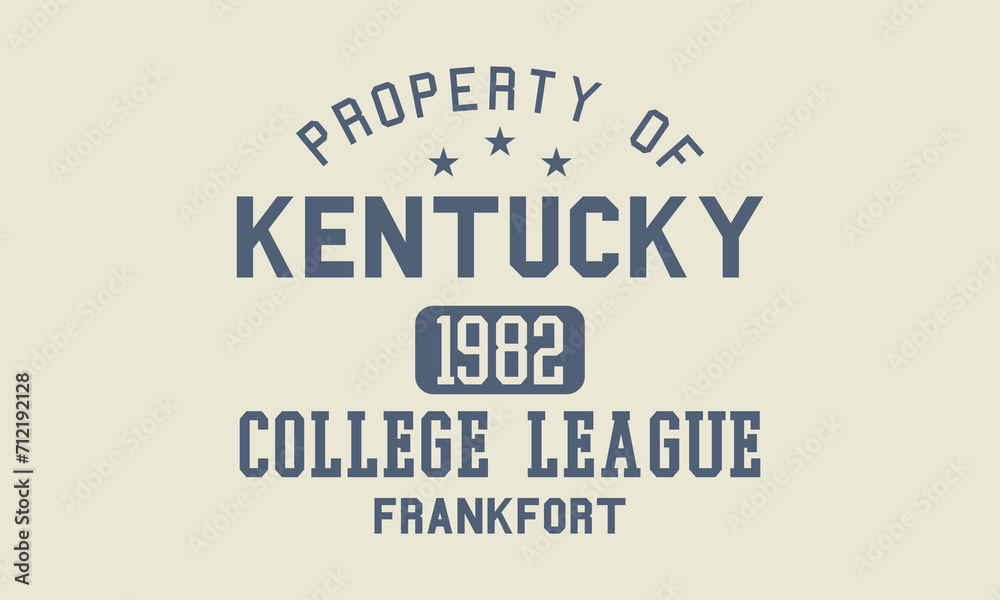 Vintage typography college varsity Kentucky united states of America slogan  Editable and ready to use for Tee Shirt, hoodie, and others -vector
