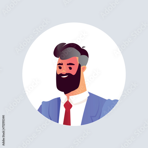 Avatar in the style of a Business deal. This illustration features a sophisticated design of a man's avatar engaged in a business deal. Vector illustration.