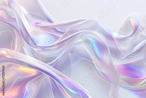 Holographic neon background, fluid wave, multicolor texture, future technologies.