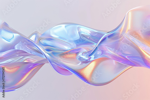 3d curve fluid wave, beautiful background, neon colorful substance. Holographic affect.