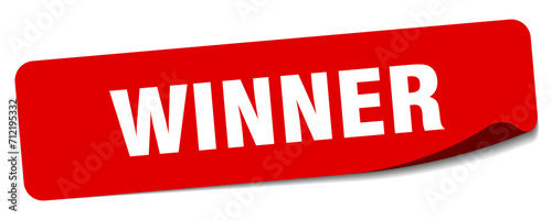 winner sticker. winner label