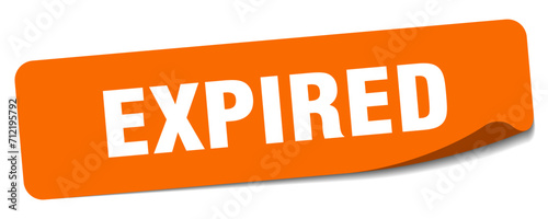 expired sticker. expired label