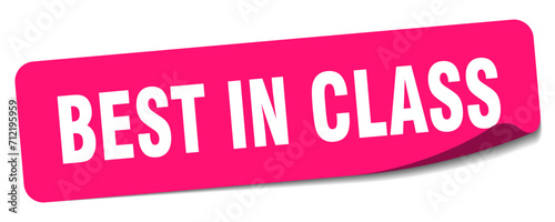 best in class sticker. best in class label
