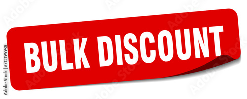 bulk discount sticker. bulk discount label