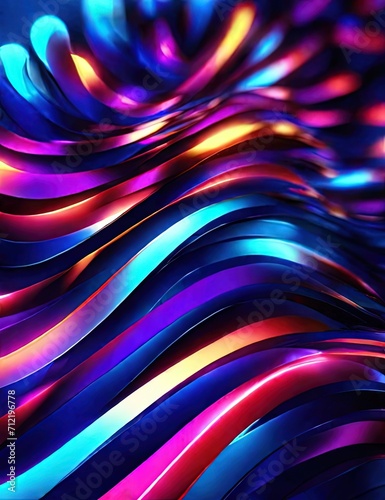 beautiful colorful light effect of neon glow