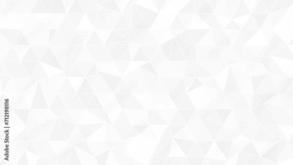 Abstract background of polygons on white background. Abstract low poly geometrical background consisting of triangles of different sizes and colors