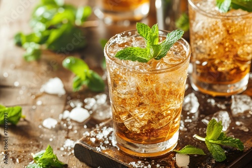 Sugared mint julep made with Kentucky bourbon