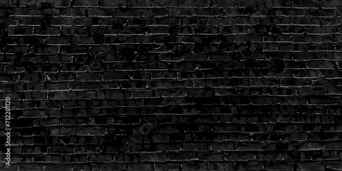 Texture of a brick wall. Vintage background design. Black brick wall background, close up. Antique texture, grunge. The wall is made of bricks. photo
