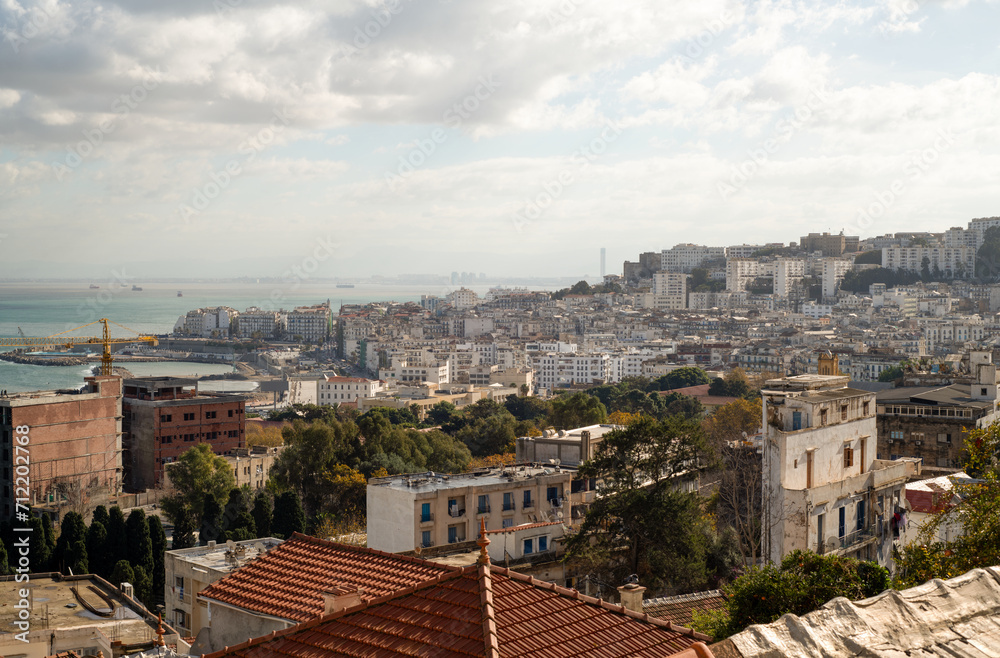 View of city centre of Algiers in Winter