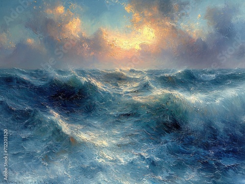  Stormy Sea Heavy Brushwork