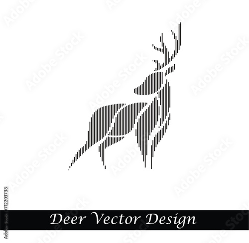 Digital Art Deer Vector Design Creative Concept