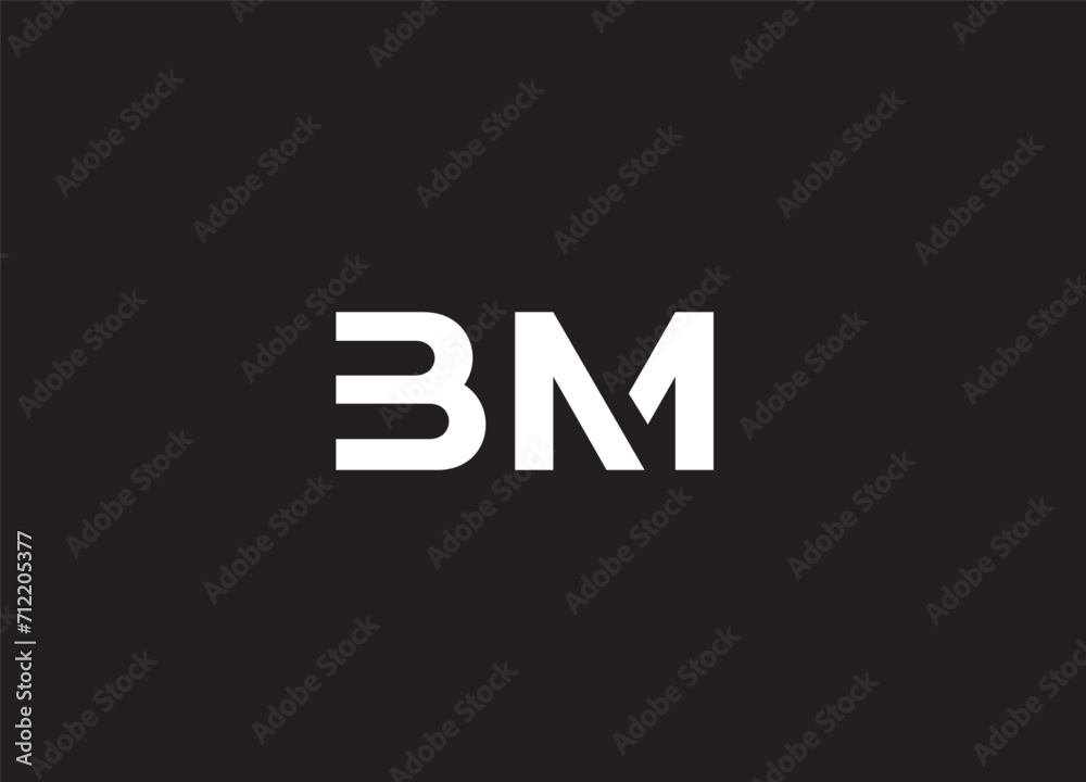 BM letar logo design and initial logo