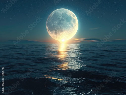  Full Moon Ocean
