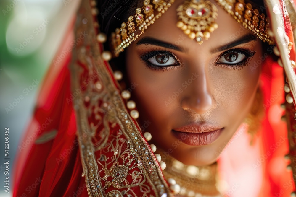 Indian bride in studio photo looking stunning