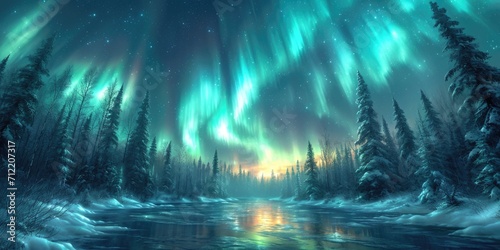  Aurora Borealis Landscape © daisy