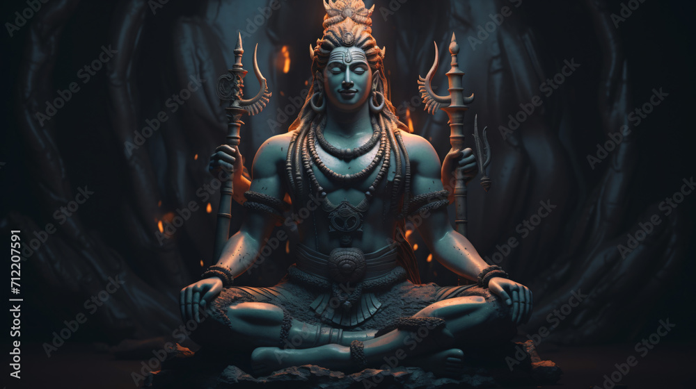 Hindu God Shiva - obrazy, fototapety, plakaty 