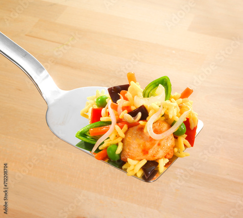 Asia, NasiGoreng, Heber, reis, Sojasprossen, Edamane, Paprika, photo