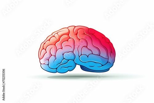 Symbolic brain graphic, cognitive vectors, brain icons, and logos. Vectorized brain mapping and neurological concepts. Brain connections depicted in the illustration, featuring neurotransmitter vector