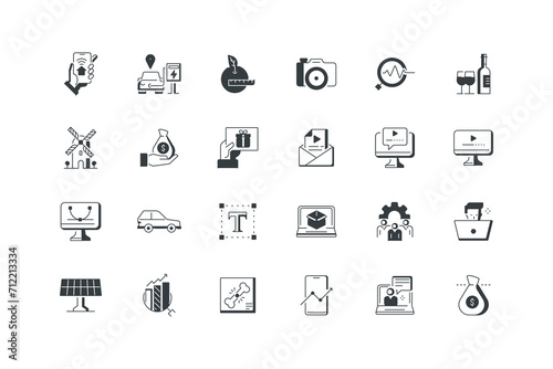 Analysis icon, Analysis vector illustration,Camera icon,Diet icon,Eletric station icon,Home check app icon,Medical phone icon,Money bag icon,Online business icon,Phone data icon,Rentgen,set of icons