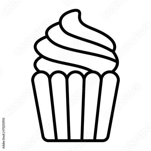   Cupcake line icon