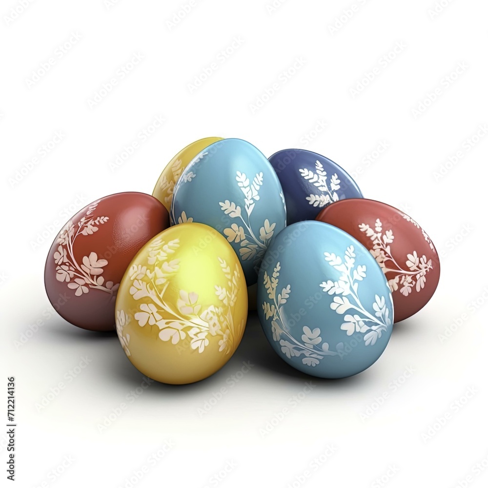 easter eggs on white background, easter background, easter holiday, easter